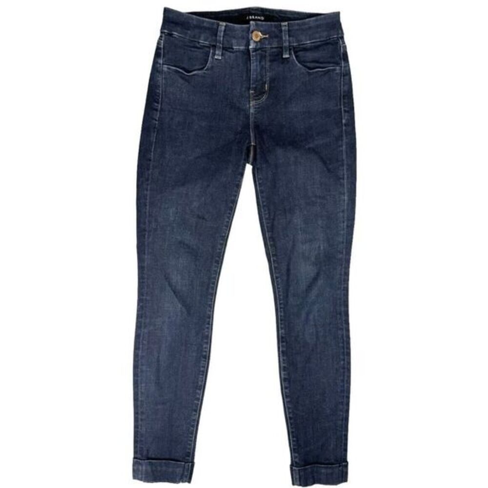 J Brand Anja Skinny Jeans Size 24 Cuffed‎ Cropped Trousers Dark Wash Nightshadow